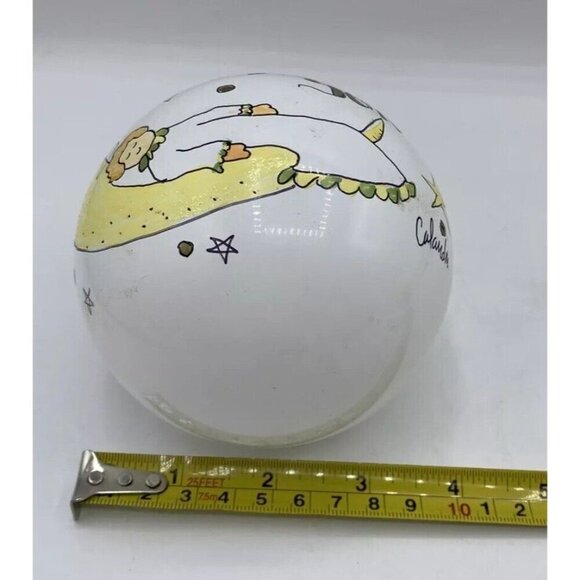 Cute As A Button Glass Christmas Ornament Signed Heaven Sent New Baby 4 Inch - Picture 7 of 16